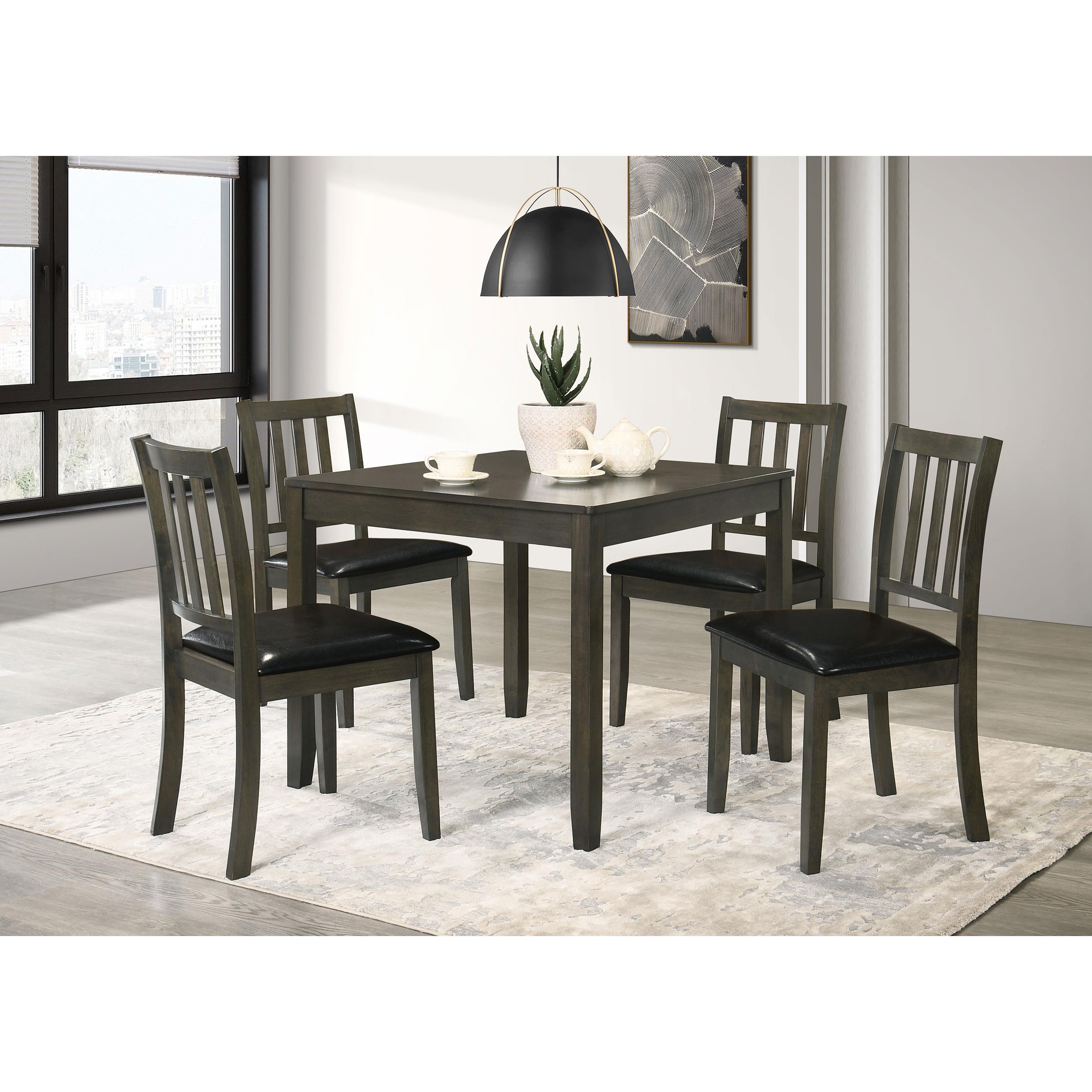  Coaster Furniture Parkwood 150410 5-piece Square Dining Table Set - Charcoal IMAGE 7