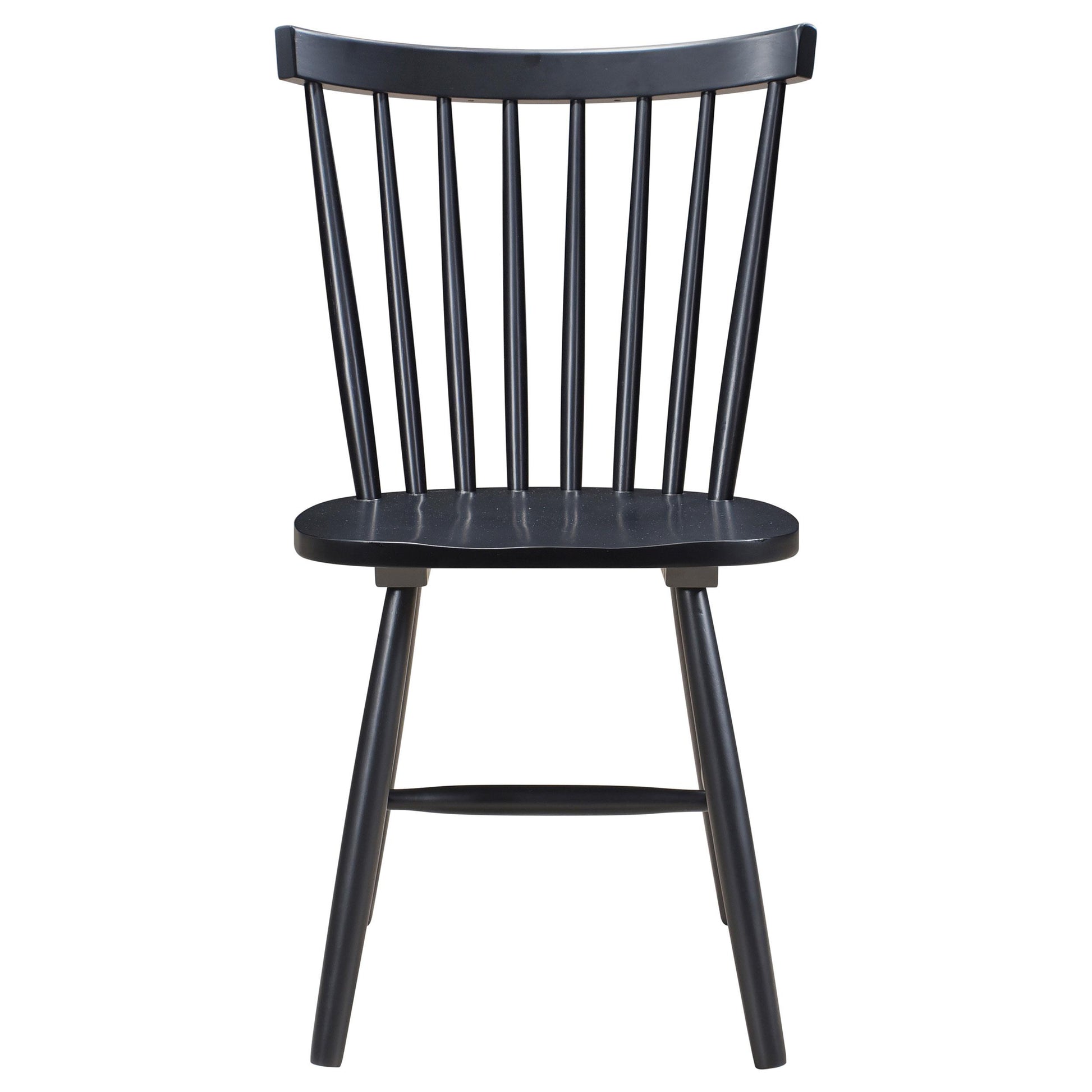  Coaster Furniture Hollyoak 183042 Windsor Wood Dining Side Chair - Black IMAGE 2