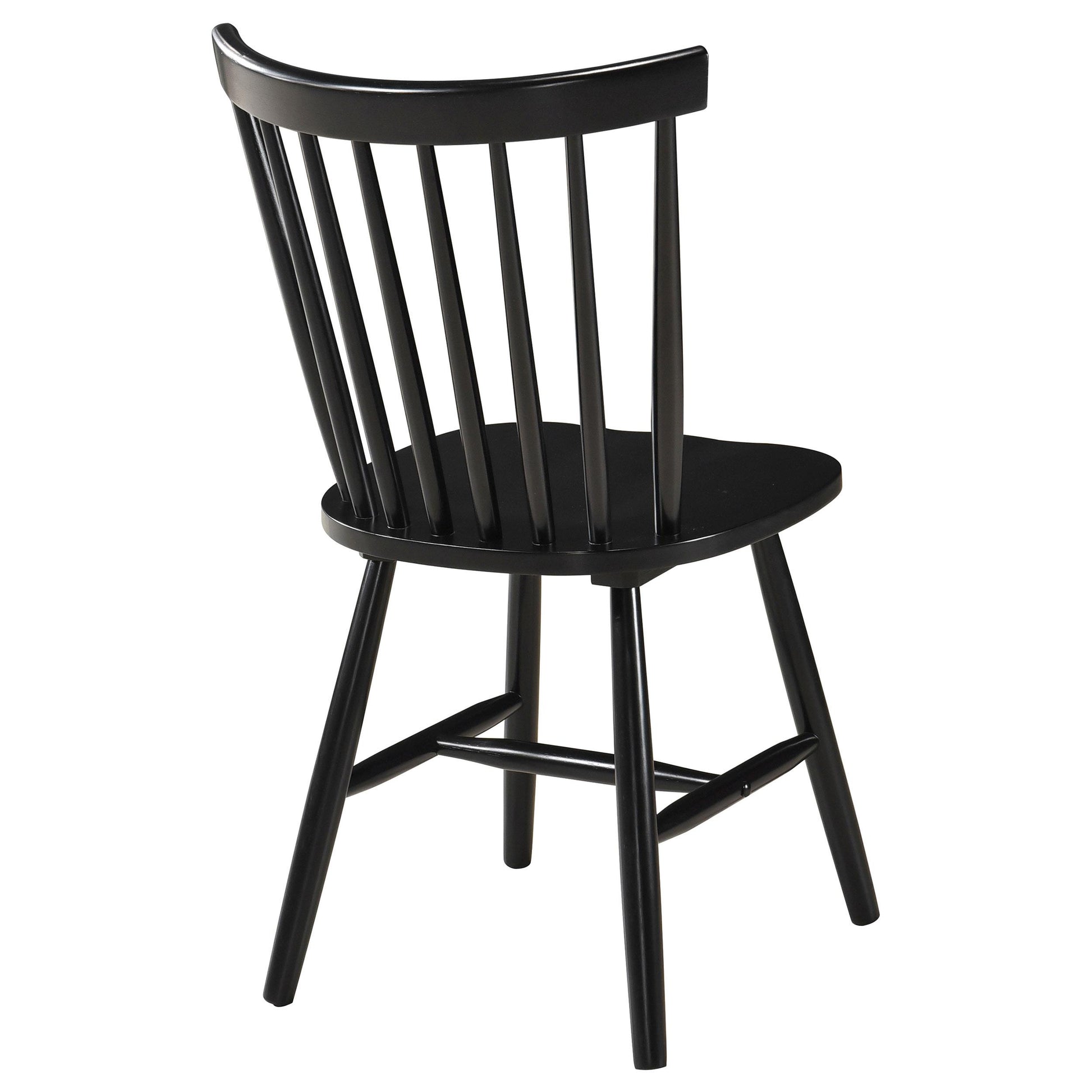  Coaster Furniture Hollyoak 183042 Windsor Wood Dining Side Chair - Black IMAGE 6