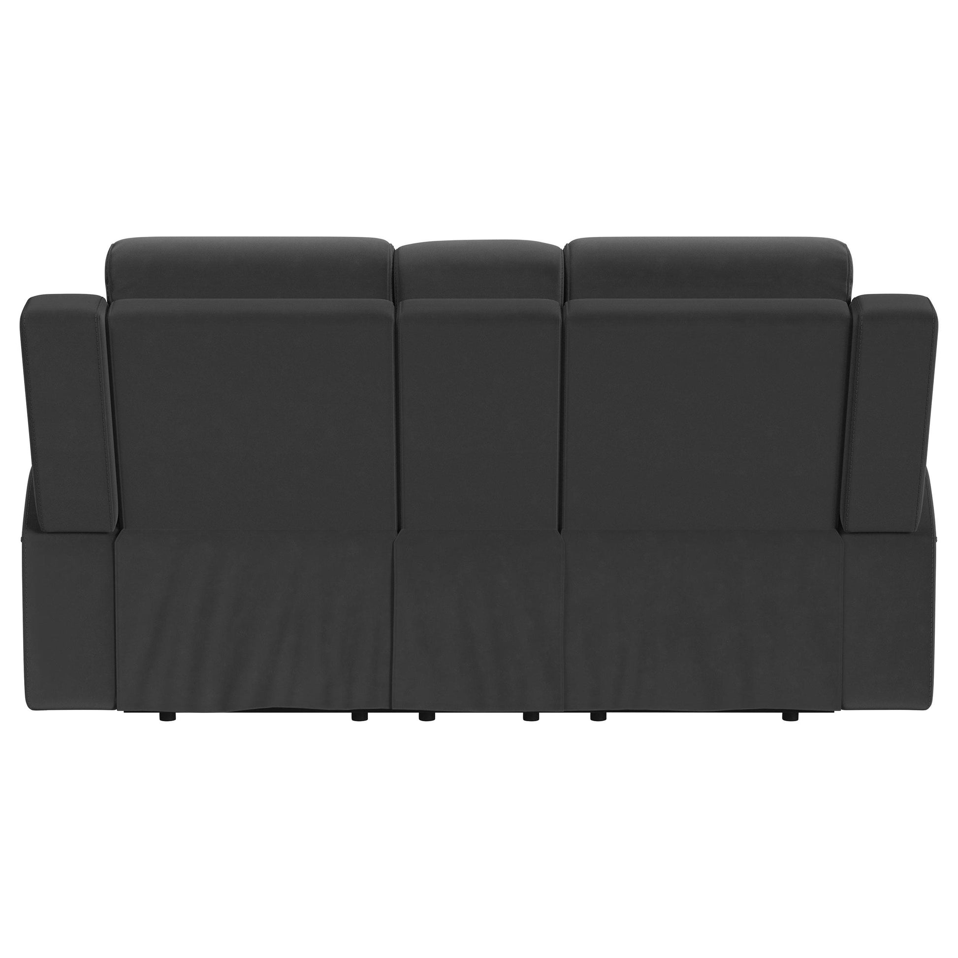  Coaster Furniture Brentwood 610285 Upholstered Reclining Loveseat - Dark Charcoal IMAGE 6