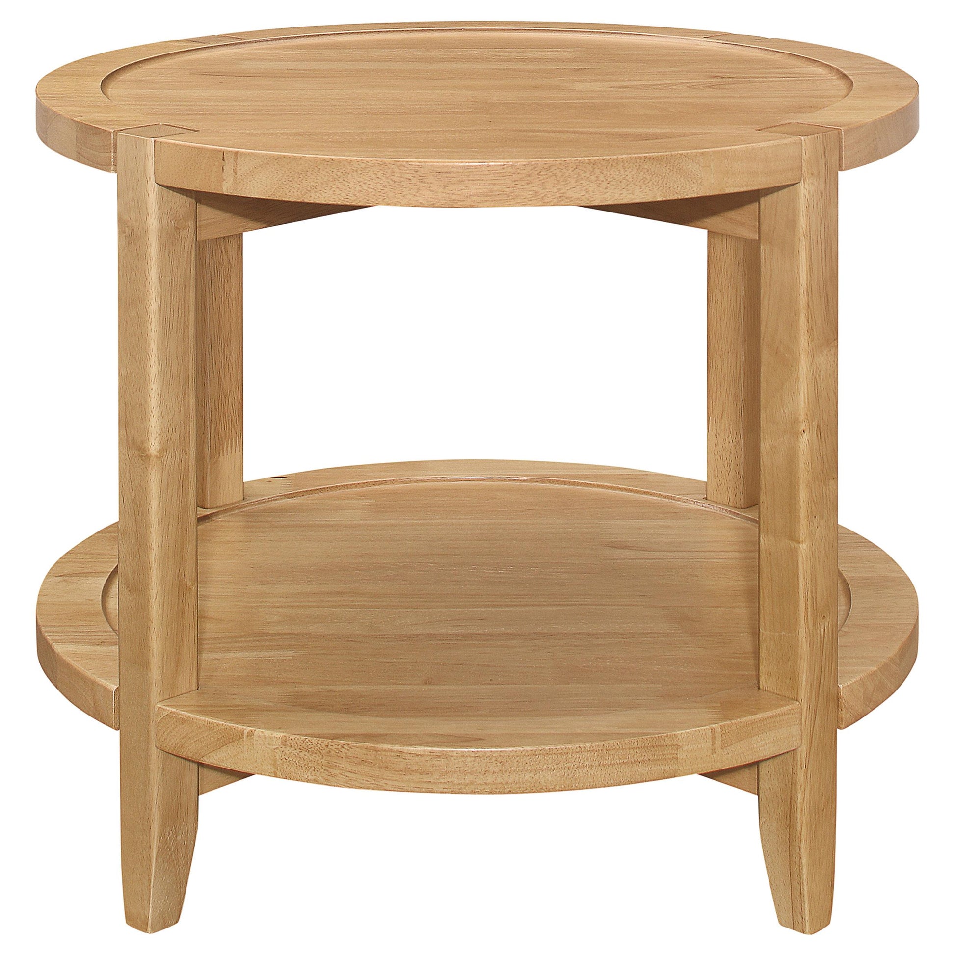 Coaster Furniture Camillo 709697 Round Solid Wood Side End Table - Maple Brown IMAGE 4