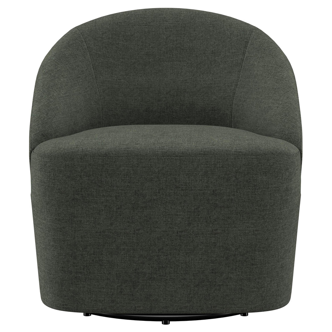  Coaster Furniture Leon 903075 Upholstered Barrel Accent Swivel Chair - Hunter Green IMAGE 1