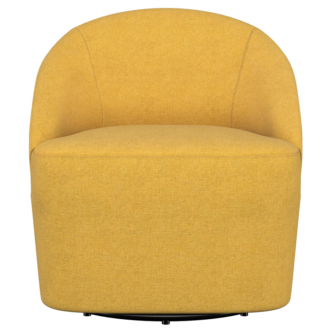  Coaster Furniture Leon 903076 Upholstered Barrel Accent Swivel Chair - Mustard Yellow IMAGE 1