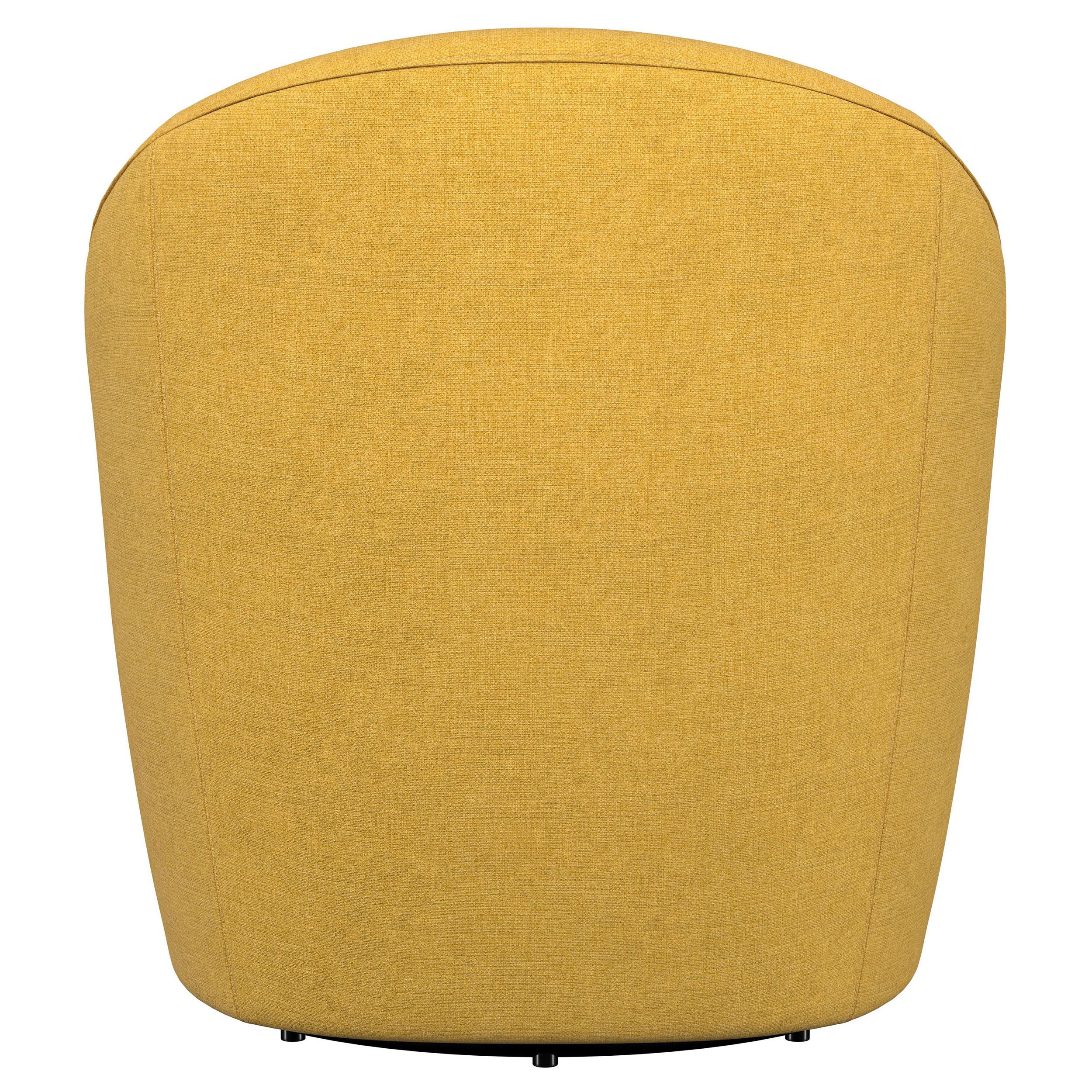  Coaster Furniture Leon 903076 Upholstered Barrel Accent Swivel Chair - Mustard Yellow IMAGE 6