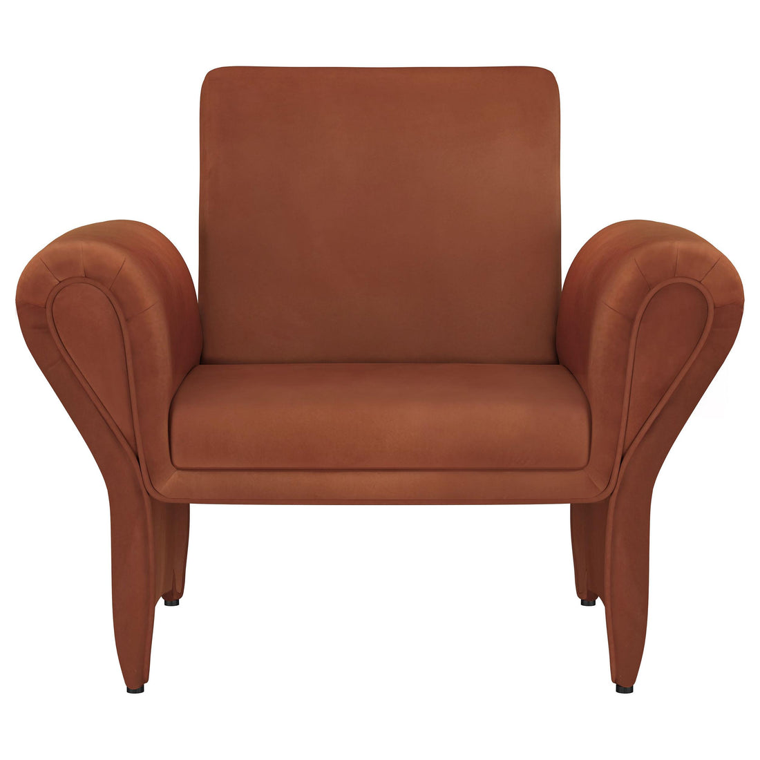  Coaster Furniture Liana 903150 Upholstered Roll Arm Accent Armchair - Rust Orange IMAGE 1