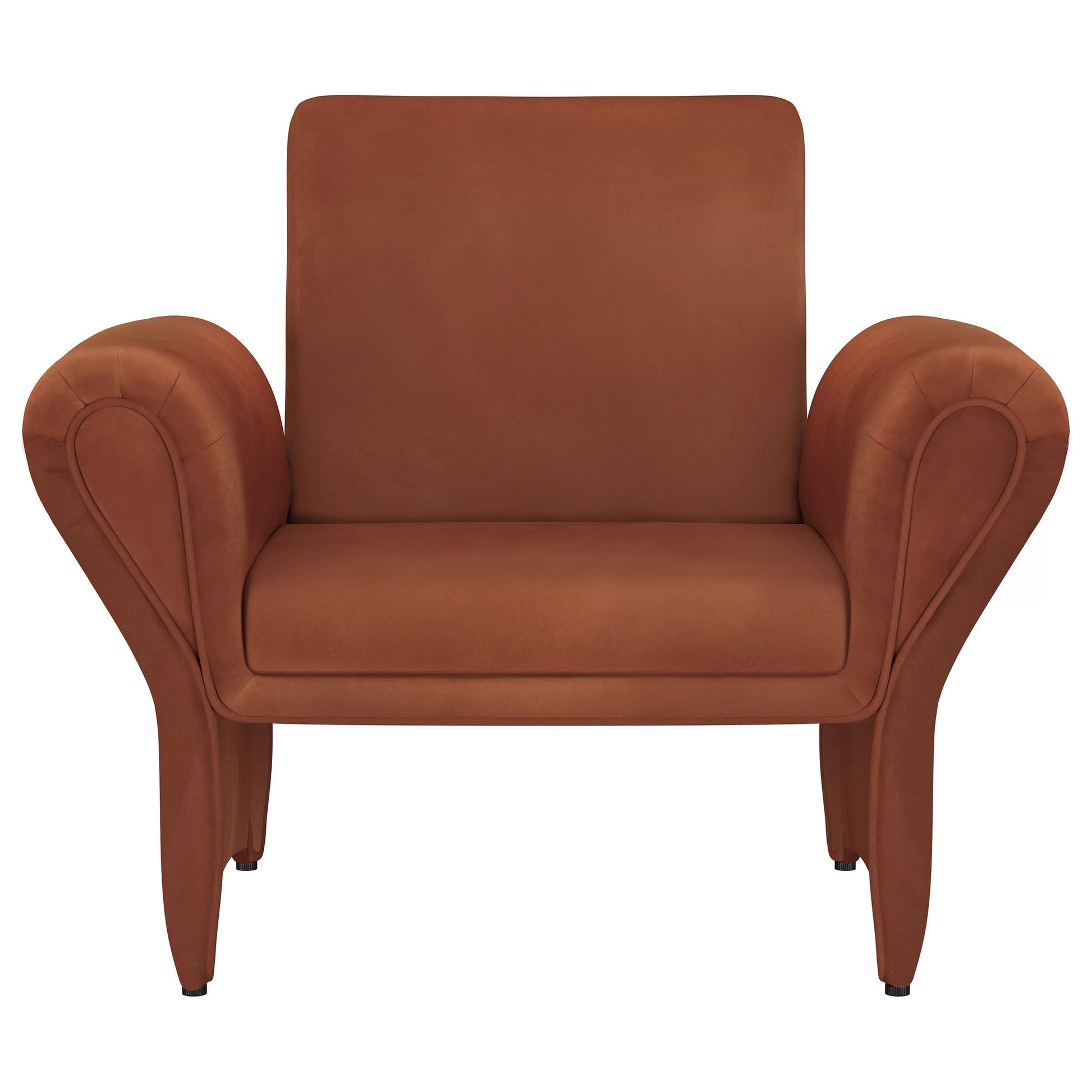  Coaster Furniture Liana 903150 Upholstered Roll Arm Accent Armchair - Rust Orange IMAGE 2