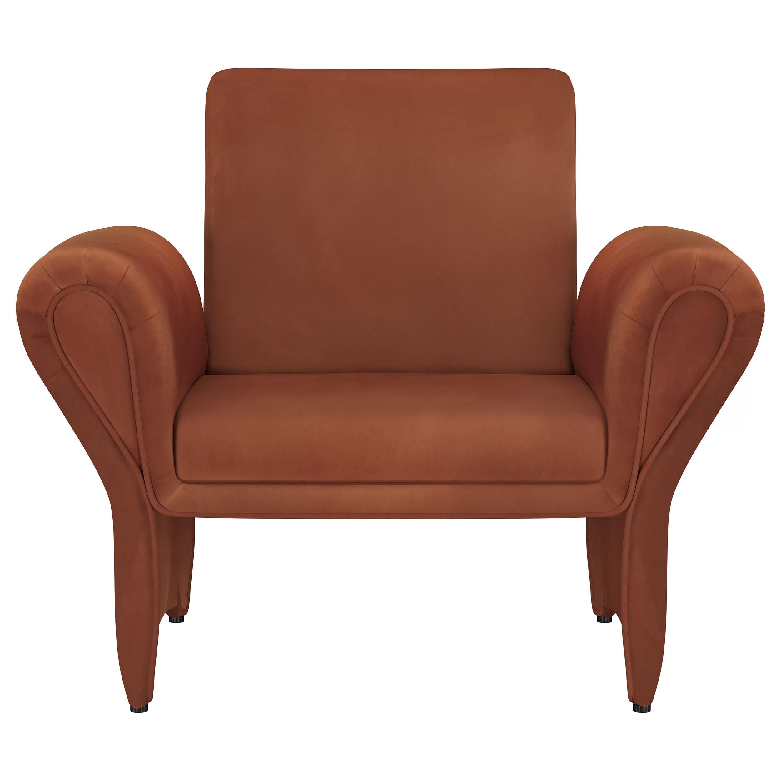  Coaster Furniture Liana 903150 Upholstered Roll Arm Accent Armchair - Rust Orange IMAGE 2