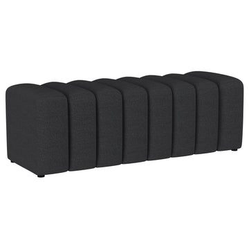  Coaster Furniture Summer 910294 Fabric Upholstered Tufted Accent Bench - Charcoal IMAGE 1