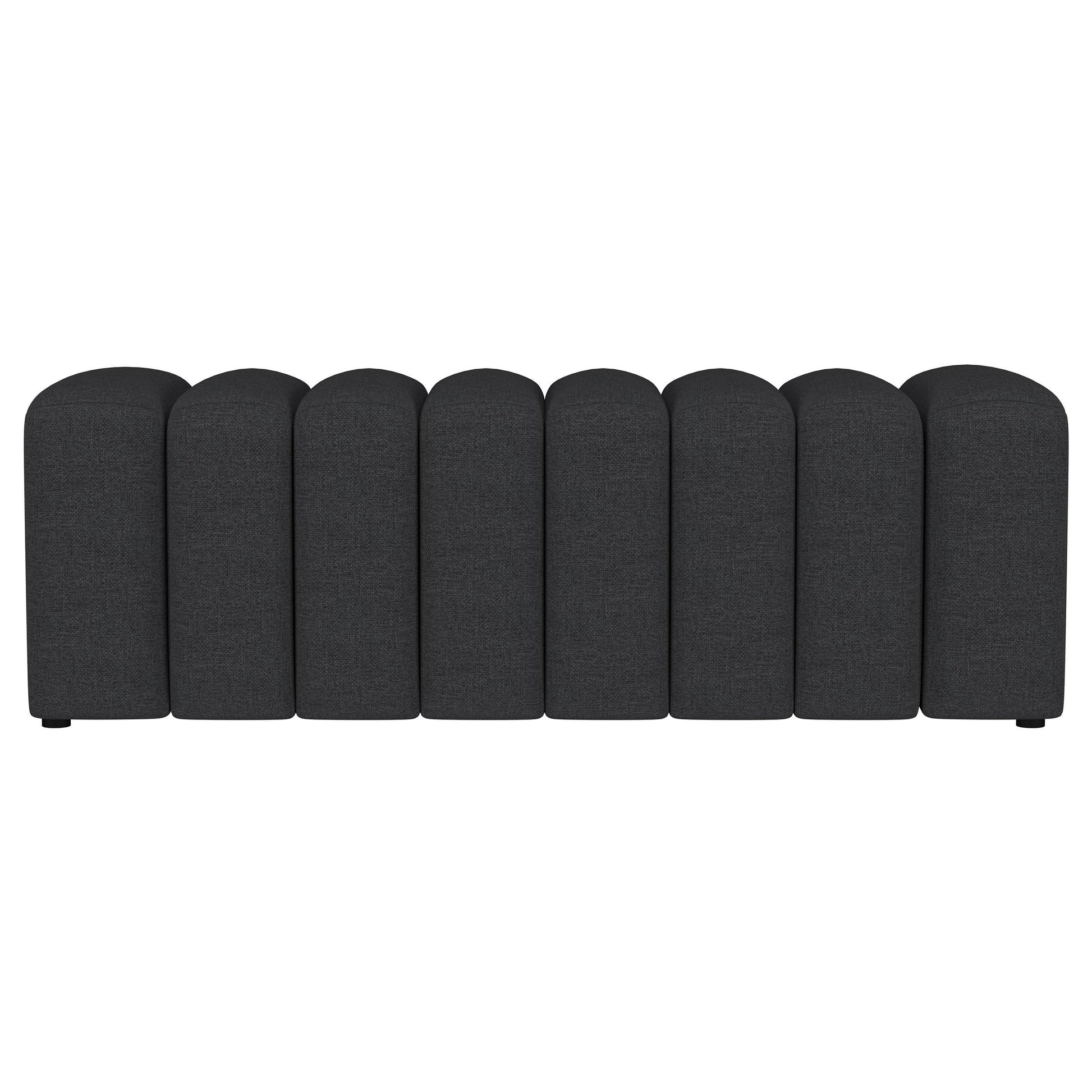  Coaster Furniture Summer 910294 Fabric Upholstered Tufted Accent Bench - Charcoal IMAGE 2