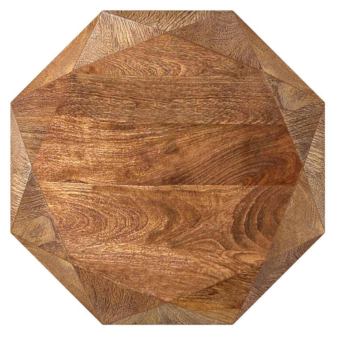  Coaster Furniture Jacinto 931158 Octagonal Solid Mango Wood Side Table - Natural Brown IMAGE 1