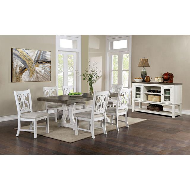  Furniture of America Auletta CM3417GY-T-TABLE Dining Table IMAGE 1