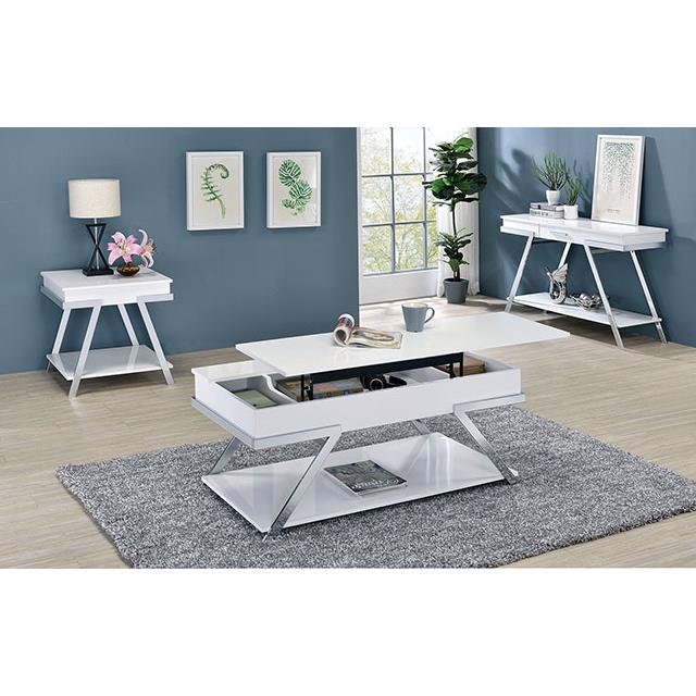  Furniture of America Titus CM4193WH-E End Table IMAGE 2