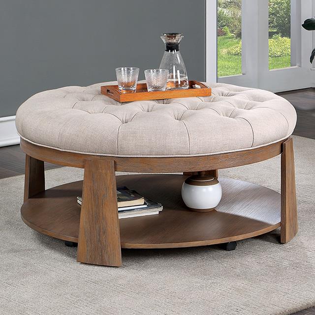  Furniture of America Guis CM4411BG-C Ottoman IMAGE 1