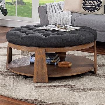  Furniture of America Guis CM4411DG-C Ottoman IMAGE 1