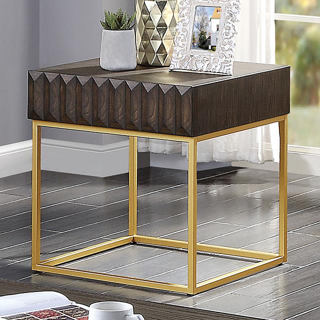  Furniture of America Augsburg CM4545WN-E End Table IMAGE 1