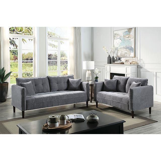  Furniture of America Lynda CM6736DG-LV Loveseat IMAGE 1