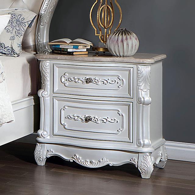  Furniture of America Rosalind CM7243WH-N Night Stand IMAGE 1
