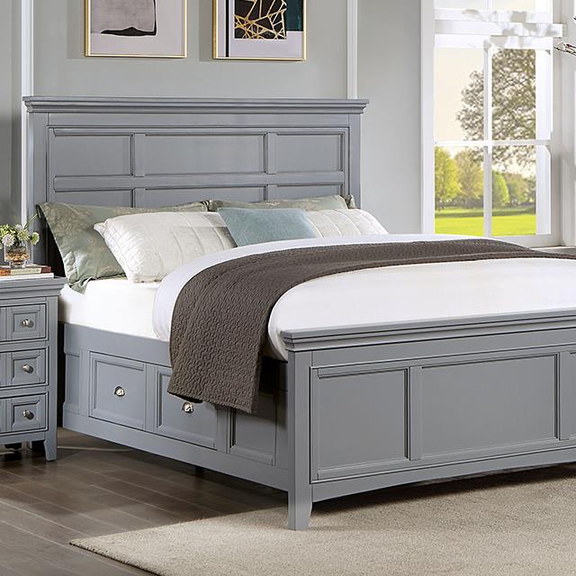  Size_California King  -- Castlile Panel Bed with Storage IMAGE 1