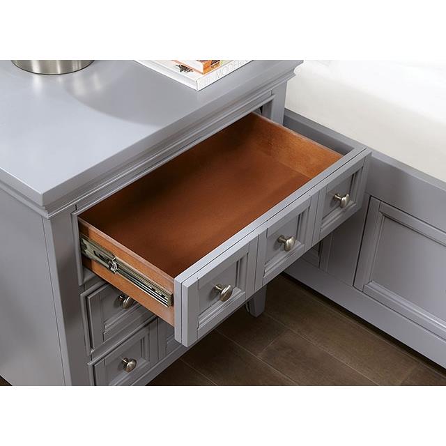  Furniture of America Castlile CM7413GY-N Night Stand IMAGE 4