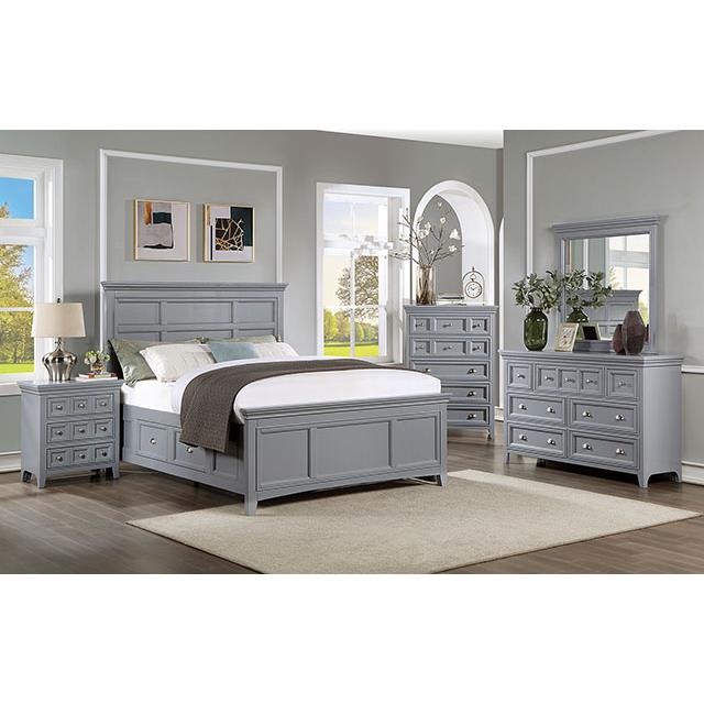  Size_Queen  -- Castlile CM7413GY-Q Queen Bed IMAGE 2