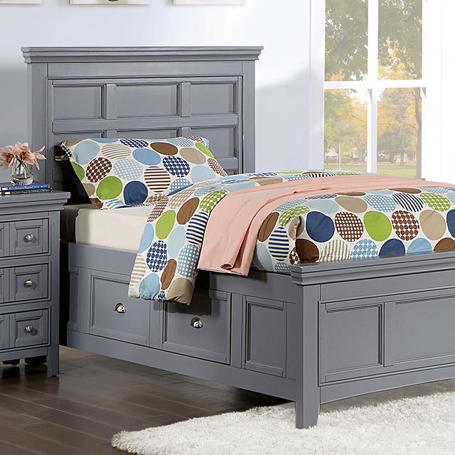  Size_Twin  -- Castlile CM7413GY-T Twin Bed IMAGE 1