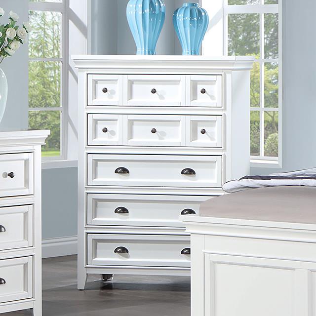  Furniture of America Castile CM7413WH-C Chest IMAGE 1