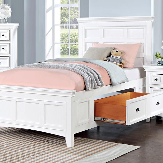  Size_Twin  -- Castile CM7413WH-T Twin Bed IMAGE 1