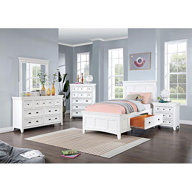  Size_Twin  -- Castile CM7413WH-T Twin Bed IMAGE 2