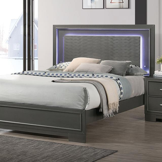  Size_Queen  -- Alison CM7416GY-Q Queen Bed IMAGE 1