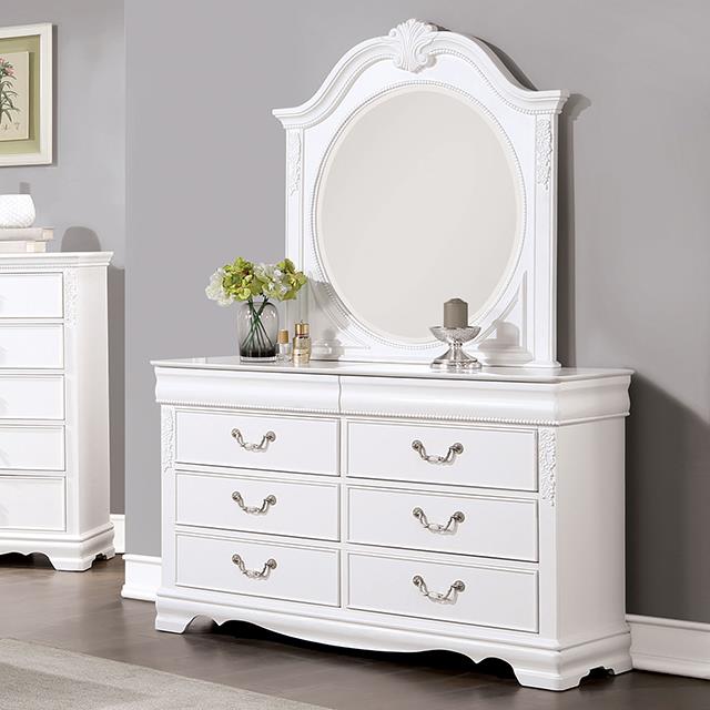  Furniture of America Alecia CM7458WH-D Dresser IMAGE 1