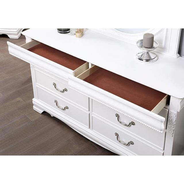  Furniture of America Alecia CM7458WH-D Dresser IMAGE 3