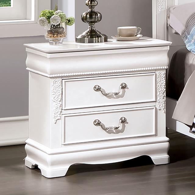  Furniture of America Alecia CM7458WH-N Night Stand IMAGE 1