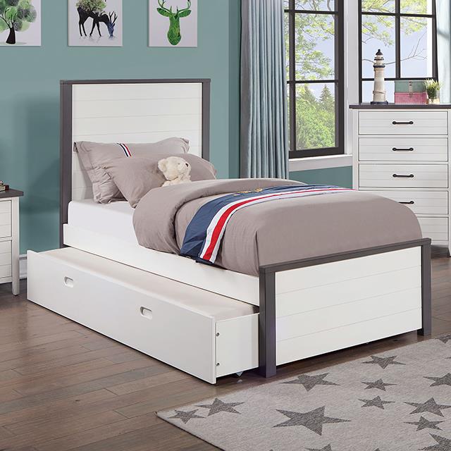  Size_Twin  -- Priam CM7467WH-T Twin Bed IMAGE 1
