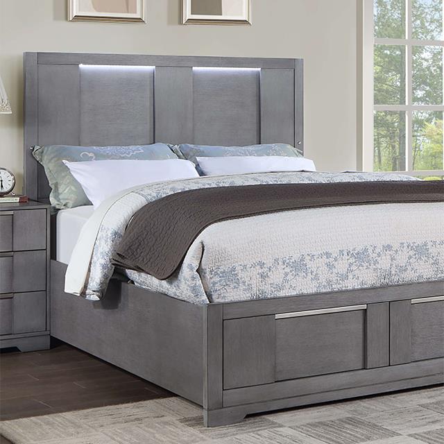  Size_California King  -- Regulus Panel Bed with Storage IMAGE 1