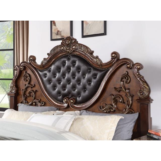  Color_Brown Cherry  Size_King  -- Esparanza CM7478CH-EK King Bed IMAGE 3