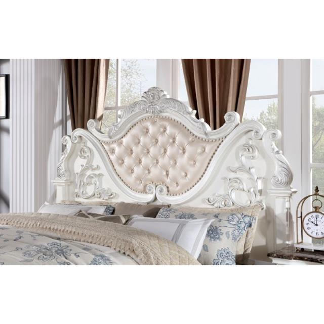  Color_Pearl White  Size_King  -- Esparanza CM7478WH-EK King Bed IMAGE 3