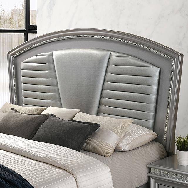  Color_Silver  Size_Queen  -- Maddie CM7899SV-Q Queen Bed IMAGE 5