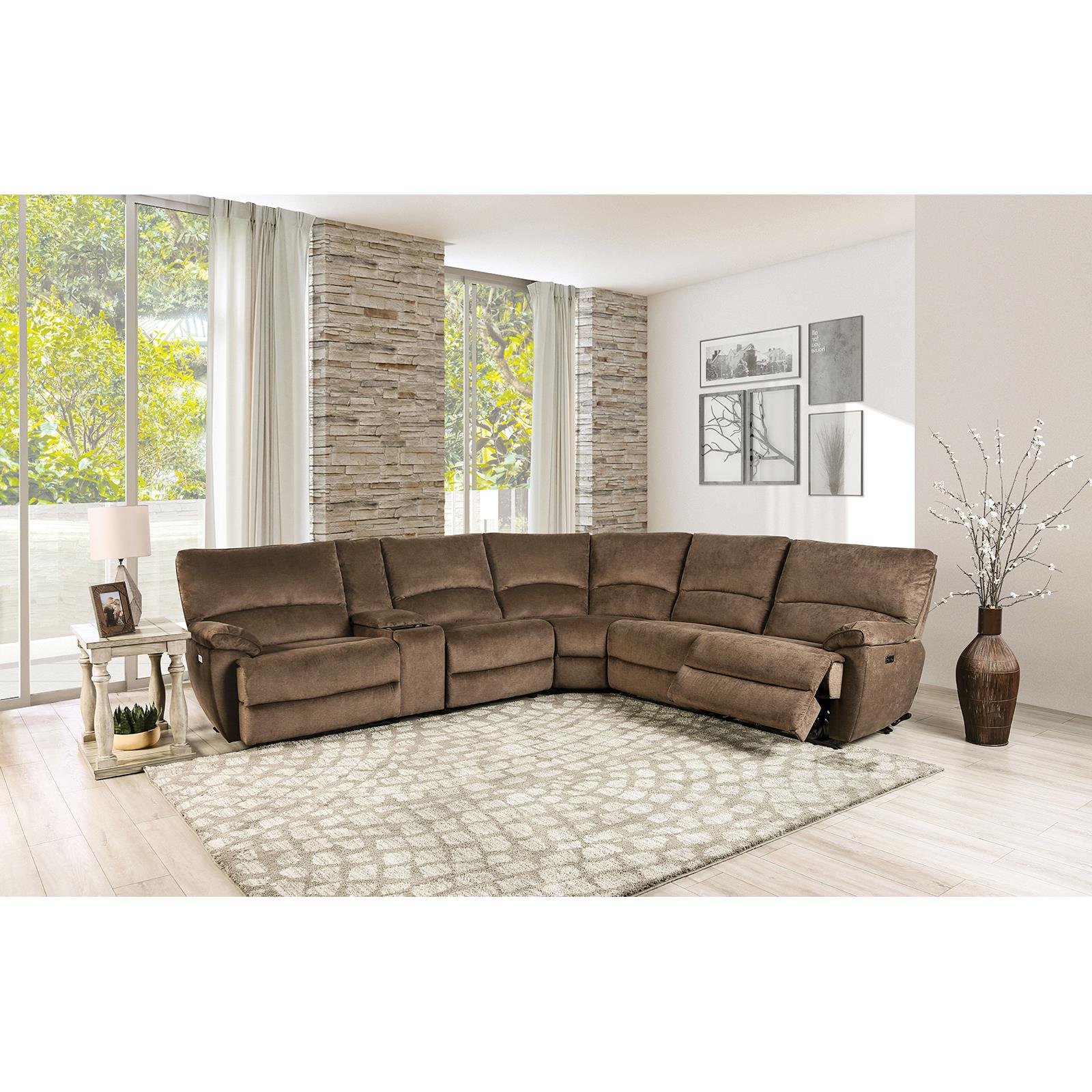  Furniture of America Cerelia CM9909BR-SECT-PM Power Sectional IMAGE 2