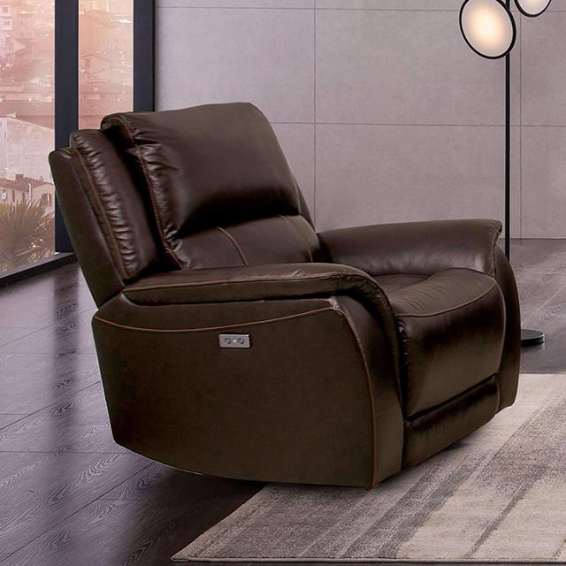  Furniture of America Gorgius CM9910ES-CH-PM Power Recliner IMAGE 1