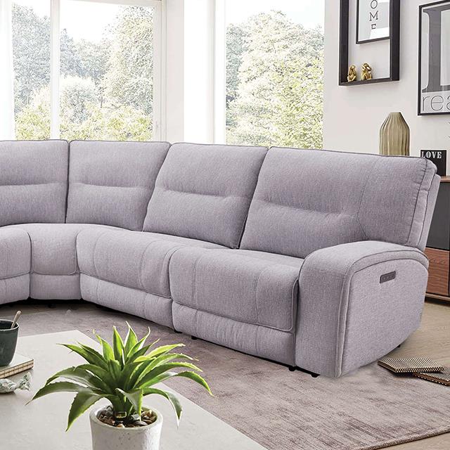  Furniture of America Tyrone CM9913GY-SECT-PM Power Sectional IMAGE 1