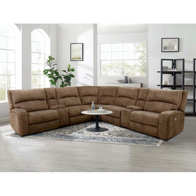  Furniture of America Apostolos CM9915BR-SECT-PM Power Sectional IMAGE 1