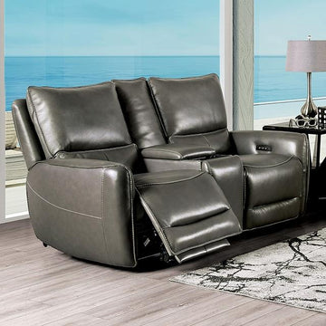  Furniture of America Phineas CM9921GY-LV-PM Power Loveseat IMAGE 1