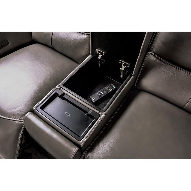  Furniture of America Phineas CM9921GY-LV-PM Power Loveseat IMAGE 4