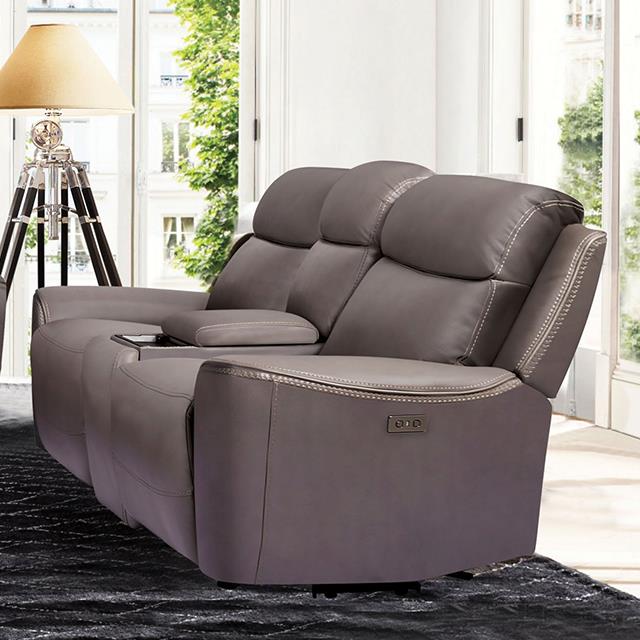  Furniture of America Artemia CM9922GY-LV-PM-PK Power Loveseat IMAGE 1