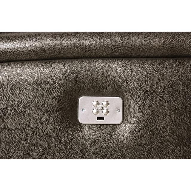  Furniture of America Soterios CM9924DG-CH-PM Power Recliner IMAGE 3