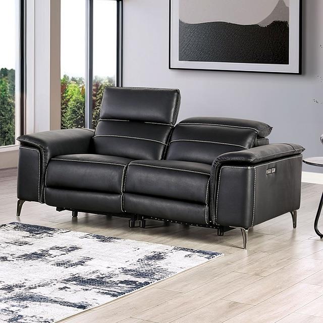  Furniture of America Ascona CM9927BK-LV-PM Power Loveseat IMAGE 1