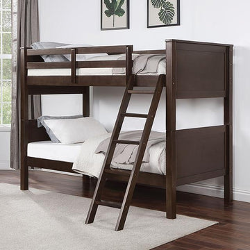  Furniture of America Stamos CM-BK658WN-TT Twin/Twin Bunk Bed IMAGE 1