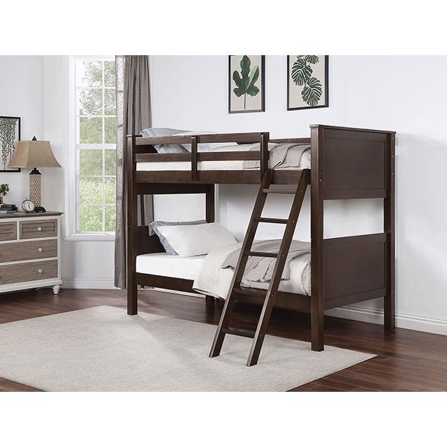  Furniture of America Stamos CM-BK658WN-TT Twin/Twin Bunk Bed IMAGE 2