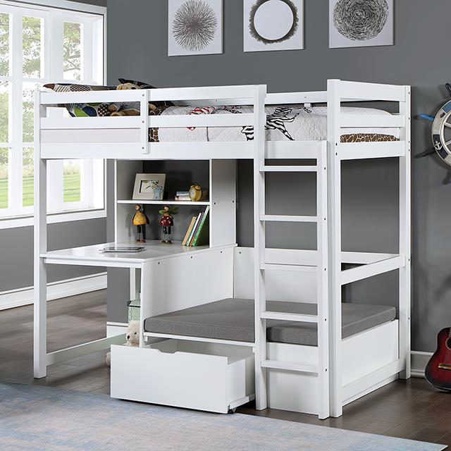  Furniture of America Callistus CM-BK828WH Bunk Bed IMAGE 1