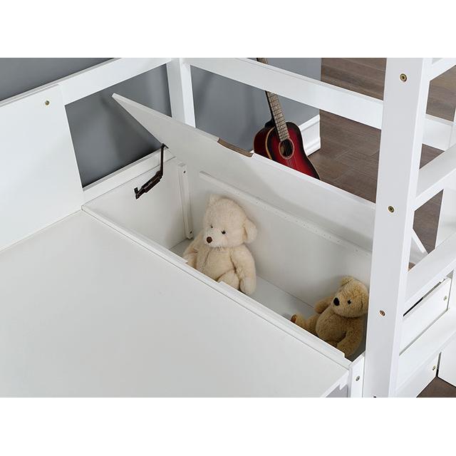  Furniture of America Callistus CM-BK828WH Bunk Bed IMAGE 2